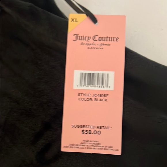 Juicy Couture Black Velvet Long Sleeve Top - Picture 2 of 5